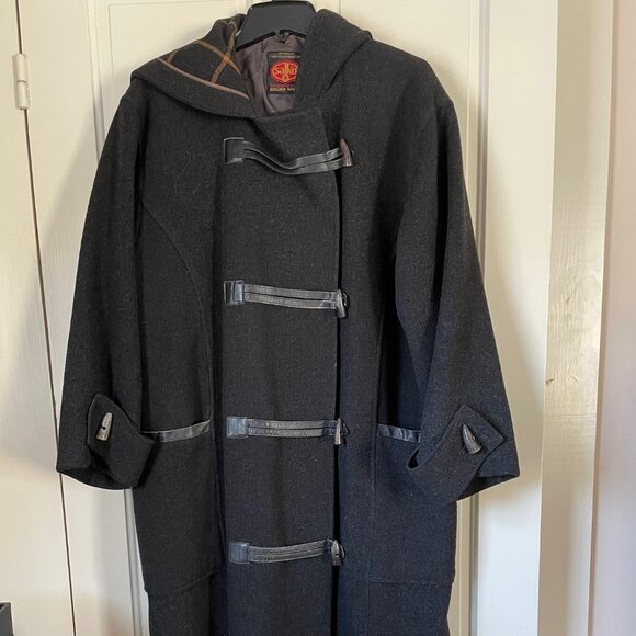 Vintage Loden Overcoat with Hood - Picture 1 of 12